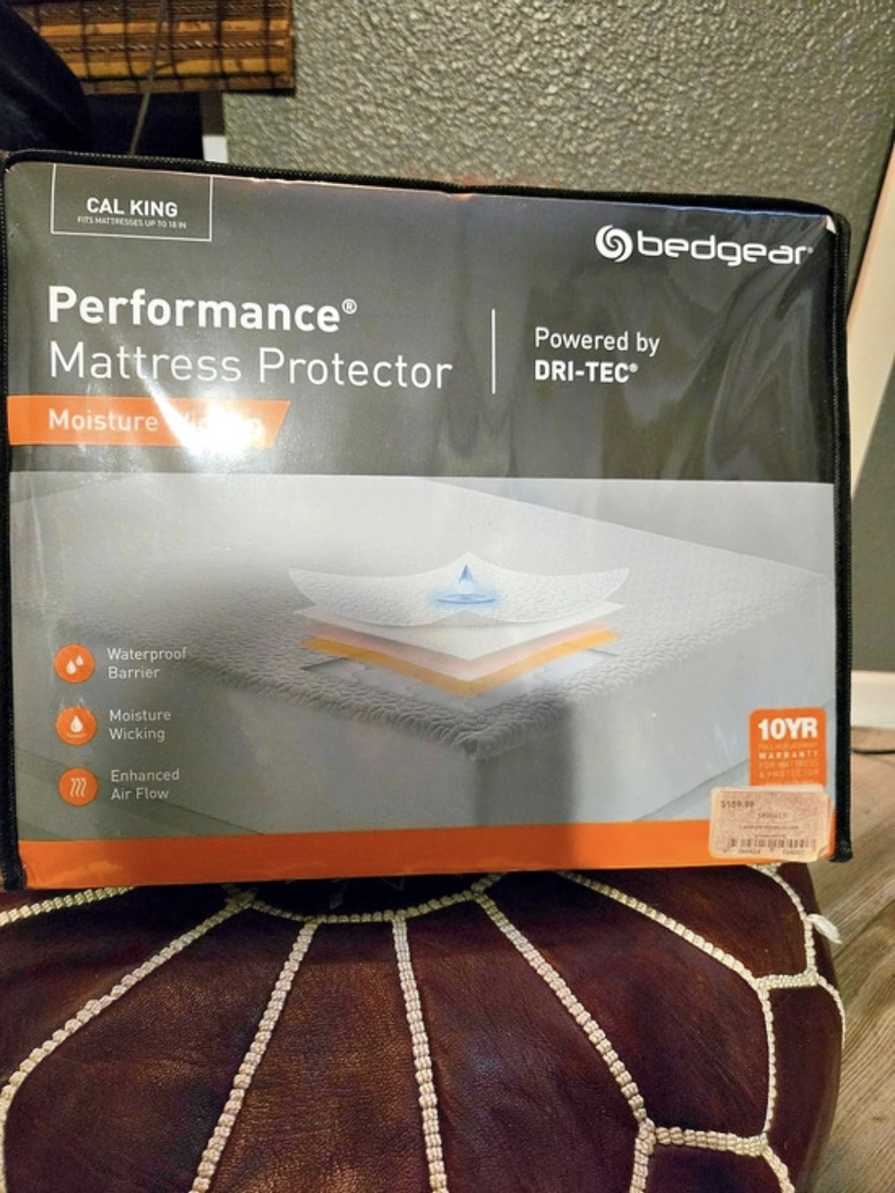 Bedgear Performance Mattress Protector Powered by Dri-Tec Cal King NWT